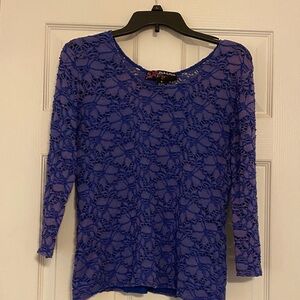 Purple/Royal Blue Lace Top
